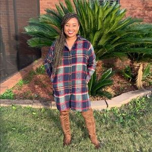Flannel Shirt Dress